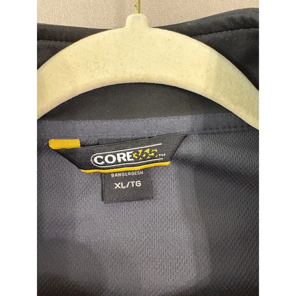 Core365 USA Golf Vest Mens Size XL Black Quarter Zip Windbreaker Outdoor Travel